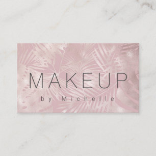 Elegant chic guld faux foil makeup artist visitkort