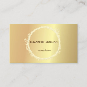 Elegant Chic Guld Konfetti Cirkel Visitkort