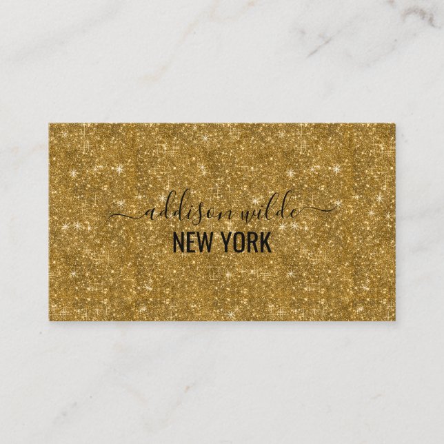 Elegant chic guld moderna kvadratminimalistisk sva visitkort (Framsida)