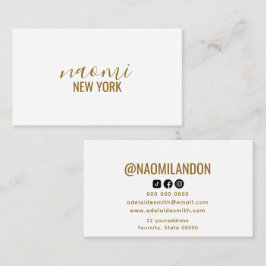 Elegant chic guld moderna kvadratminimalistisk sva visitkort