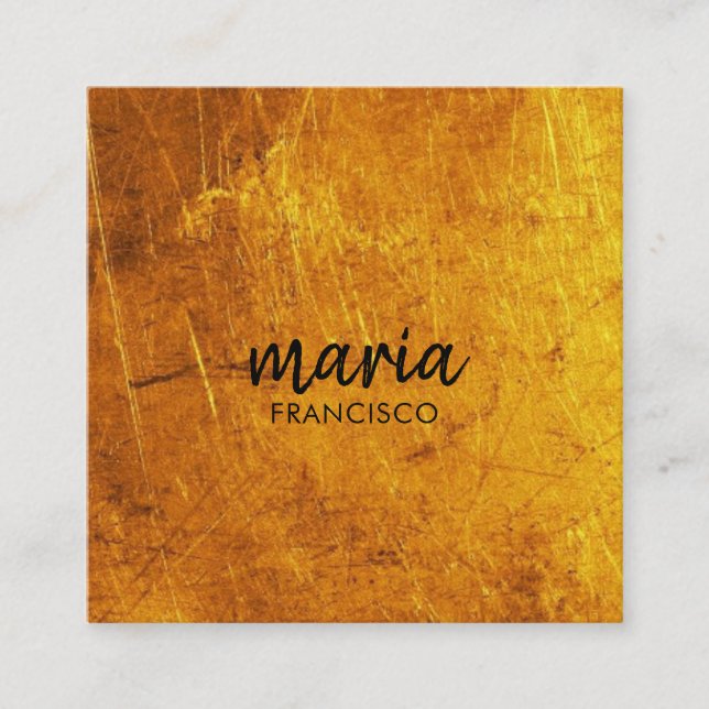 Elegant chic guld moderna kvadratminimalistiska vi fyrkantigt visitkort (Framsida)