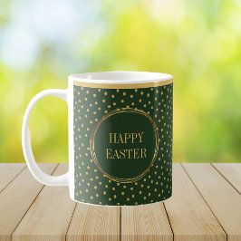 Elegant Chic Guld Polka dots Glad påsk Kaffemugg