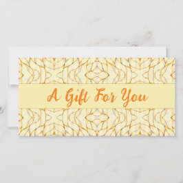 Elegant Chic Guld Presentkort (Enkel Lyx)