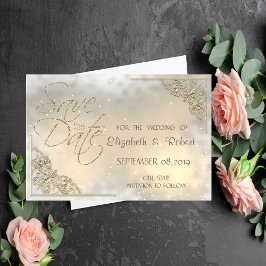 Elegant Chic Guld Ram Spara datum Datumet