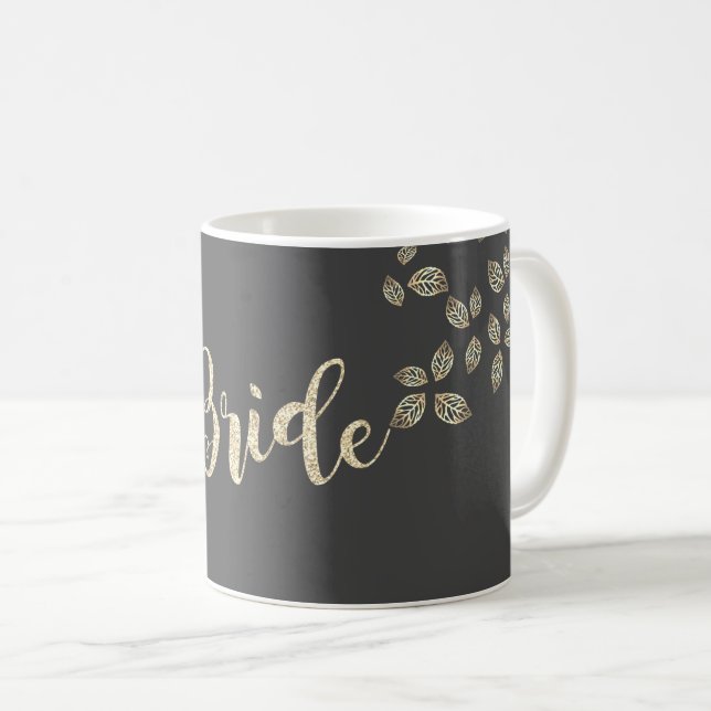 Elegant Chic Guldblad, Brud Kaffemugg (Framsida höger)