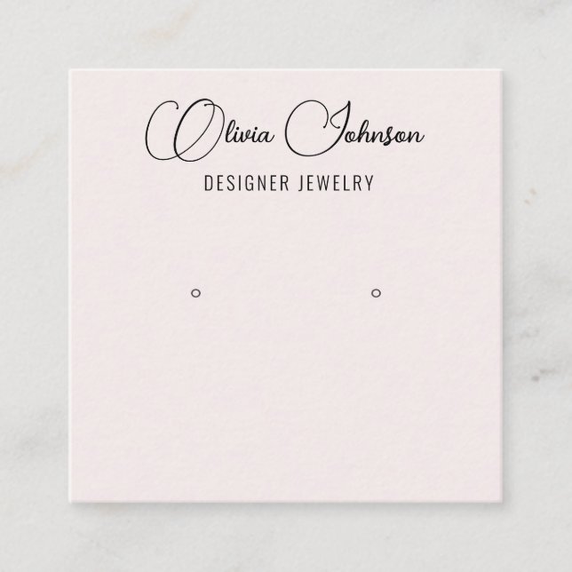 Elegant Chic Juelry Earring Visning Fyrkantigt Visitkort (Framsida)