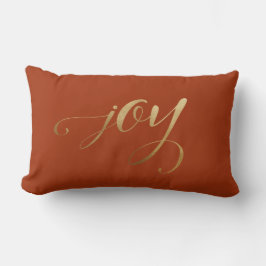Elegant Chic jul Guld Terracotta Helgdag Joy Lumbarkudde