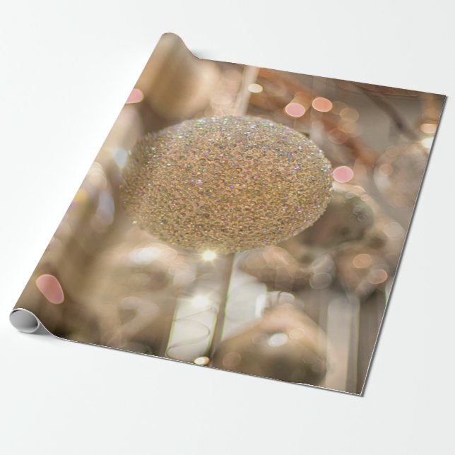 Elegant Chic Julboll Holiday Presentpapper (Utrullad)