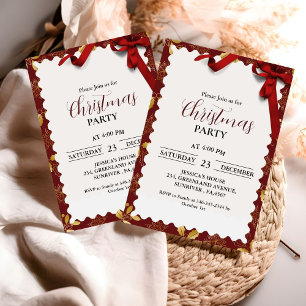 Elegant & Chic julfest Firande Inbjudningar