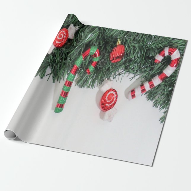 Elegant Chic Julgodis Semester Presentpapper (Utrullad)