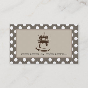 Elegant chic kaka och bakverk vintage polka dots visitkort