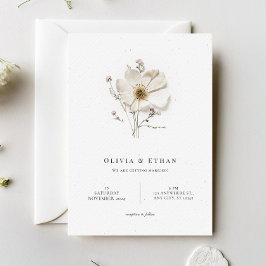 Elegant Chic - lägsta minimalistiska Bröllop Inbjudningar