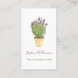 Elegant Chic Lavender Flower Farm Visitkort