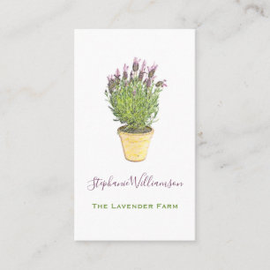 Elegant Chic Lavender Flower Farm Visitkort