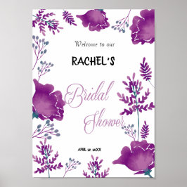 Elegant chic Lila Plum möhippa Poster