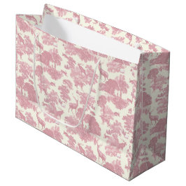 Elegant Chic Ljus rosa Toile Hjort Woodland