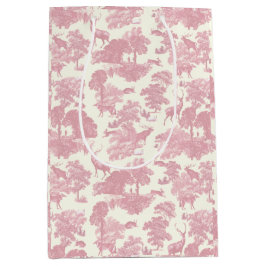 Elegant Chic Ljus rosa Toile Hjort Woodland