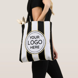 Elegant Chic Logotyp B&W Golden Rand Tygkasse