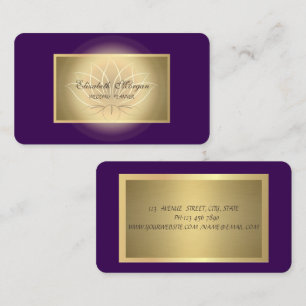 Elegant Chic Lotus Professional,Falskt Guld,Violet Visitkort