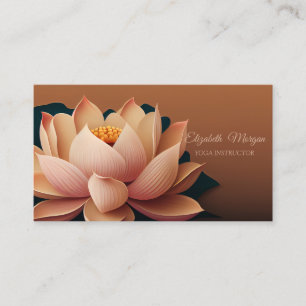 Elegant Chic Lotus Yogainstruktör Visitkort