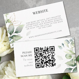 Elegant chic luftig eucalyptus QR-kod webbplats Tilläggskort