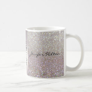 Elegant chic lyxfaux glitter kaffemugg