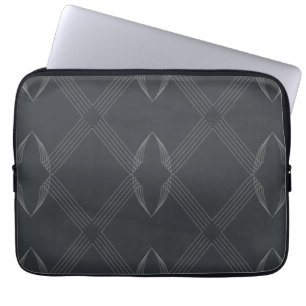 Elegant, chic, lyxig, enkel linje mönster laptop fodral