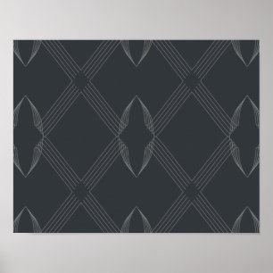 Elegant, chic, lyxig, enkel linje mönster poster