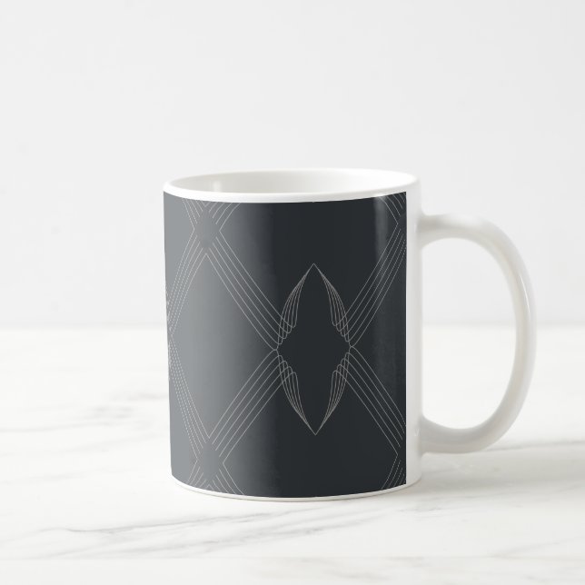 Elegant, chic, lyxig, enkel linjemönster kaffemugg (Höger)