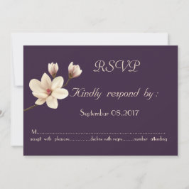 Elegant Chic Magnolia RSVP Inbjudningar