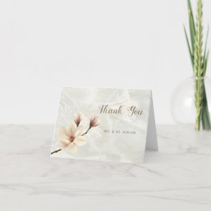 Elegant Chic Magnolia, Vit Marmor Tack Kort