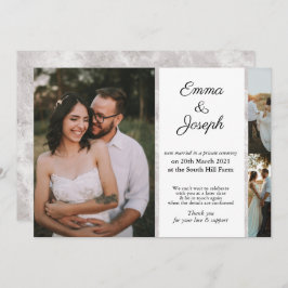 Elegant chic marble Bröllop anpassningsbar Photo