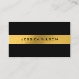 Elegant chic med svart affärskort guld ram visitkort