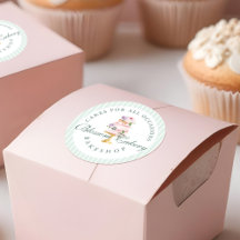 Elegant & Chic Mint Watercolor Blommigt Cake Baker