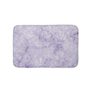 Elegant chic mjuk lavender lila glitter marmor badrumsmatta