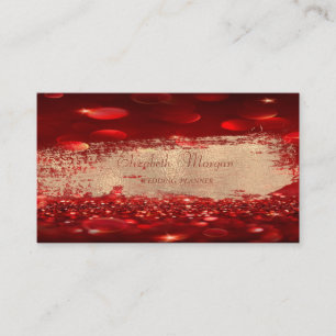 Elegant Chic Modern Bokeh, Falsk Guld Penseldrag Visitkort