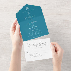 Elegant Chic Modern enkel QR-kod Bröllop