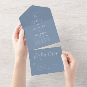 Elegant Chic Modern enkel typografi Bröllop