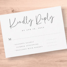Elegant Chic Modern enkel typografi Bröllop