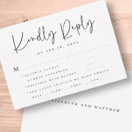 Elegant Chic Modern enkel typografi Bröllop OSA Kort