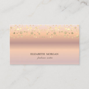 Elegant Chic Modern, Guld Konfetti Visitkort