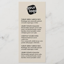 Elegant Chic Modern Taupe Anpassningsbar Logotyp R Meny