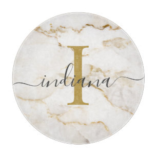 Elegant Chic Monogram Marmor Look Anpassad