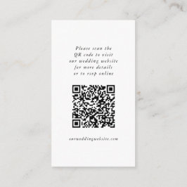 Elegant Chic Monogram Modern Black Bröllop Tilläggskort