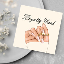 Elegant Chic Nail Salon Manicurist Loyalty Card