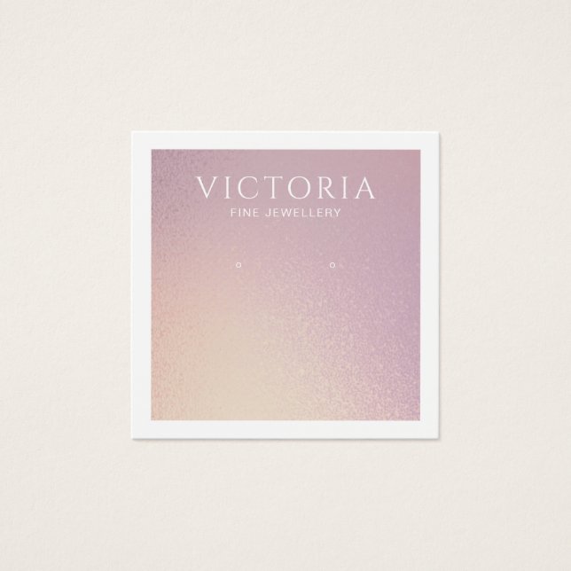 Elegant Chic Ombre Earring Visning Card Fyrkantigt Visitkort (Framsida)