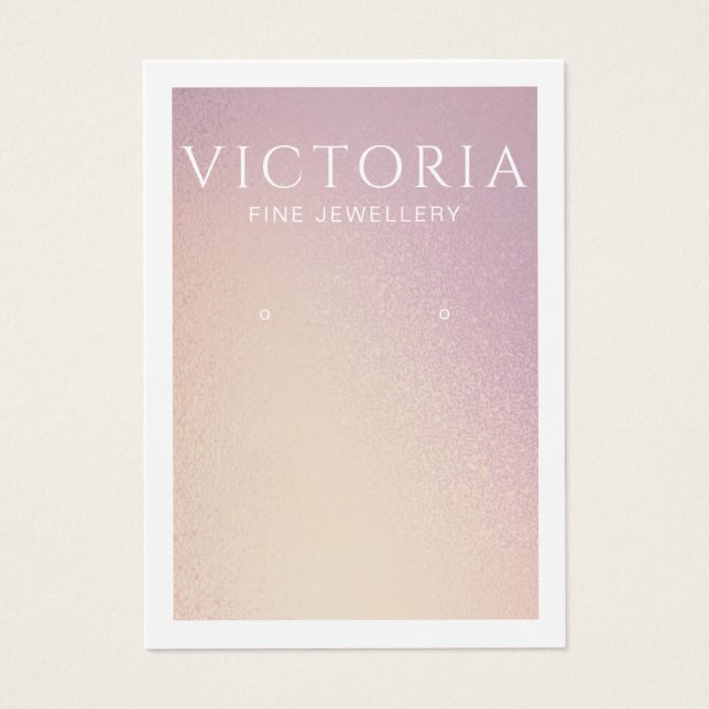 Elegant Chic Ombre Earring Visning Card Visitkort (Framsidan)