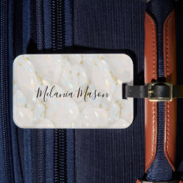 Elegant Chic Opal Ädelsten Marmor Bagagebricka