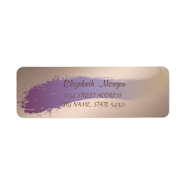 Elegant Chic, penseldrag Adressetikett Returadress Etikett (Framsidan)