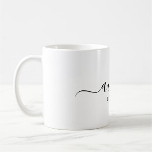 Elegant Chic Premium Grått Namnteckning typografi Kaffemugg